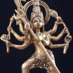 Pure Brass Mahishasur Mardini Durga Idol 8" | Intricate Craftsmanship | Victory of Good Over Evil | Timeless Sacred Piece | Home Temple Decor